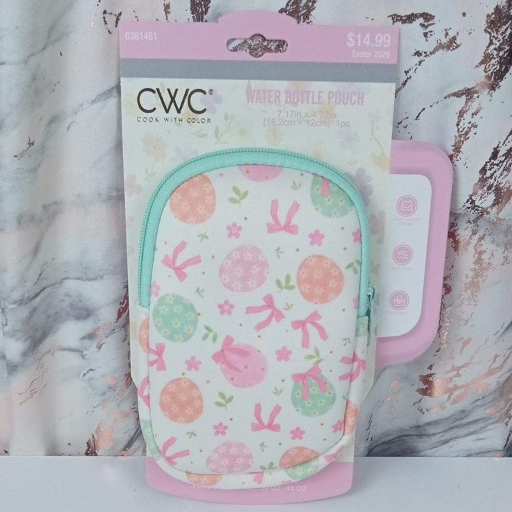 🌼 CWC Water Bottle Pouch in Pastel Easter Print